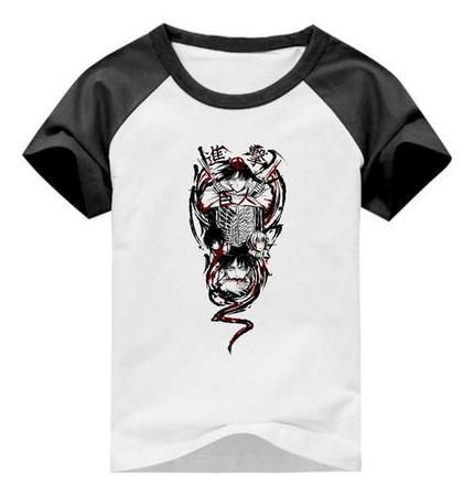 Camiseta Infantil Raglan Branca Roar (2)