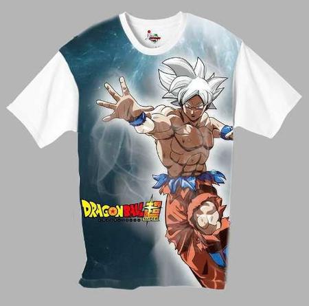 Camiseta Camisa Goku Instinto Superior Completo Dragon Ball