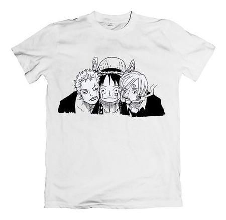 Blusa Camisa One Piece Anime Bando Chapéu de Palha Luffy Sanji Zoro G2561