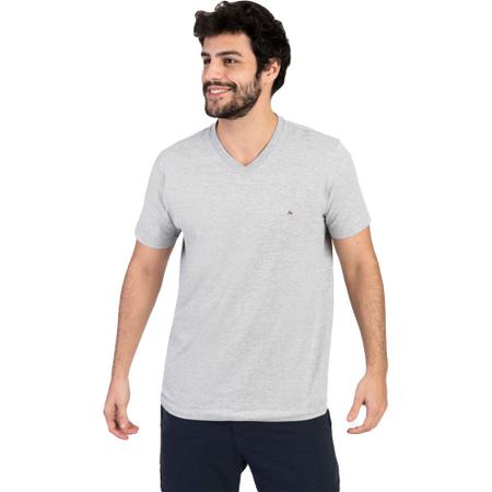 Camiseta Aramis Basic Gola V V23 Cinza Masculino Imagem de Camiseta Aramis Basic Gola V V23 Cinza Masculino