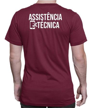 Imagem de Camiseta Assistência Técnica Celular Camisa Manga Curta Logo Frente e Costa