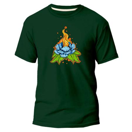 Camiseta Basica Algodão Premium Estampa Digital Lily Lotus - Pavesi Imagem de Camiseta Basica Algodão Premium Estampa Digital Lily Lotus