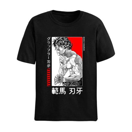 Camiseta Básica Camisa Baki Hanma The Grappler O Campeao Anime