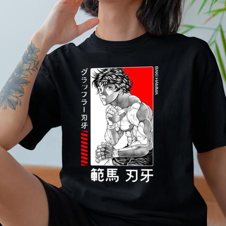 Camiseta Básica Camisa Baki Hanma The Grappler O Campeao Anime Unissex -  Abstract - Camiseta Feminina - Magazine Luiza