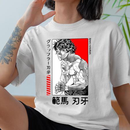 Camiseta Básica Camisa Baki Hanma The Grappler O Campeao Anime Unissex -  Abstract - Camiseta Feminina - Magazine Luiza