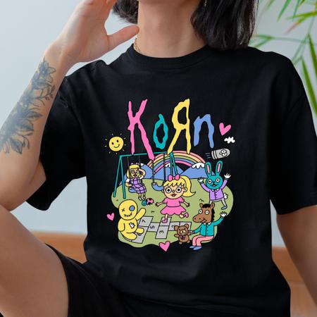 Camiseta Basica Camisa Korn Banda Solomon Cute Tour Rock N Roll