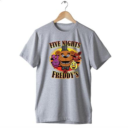 Camisa Infantil Five Night Freddy Pizza Fazbear 100% Algodão
