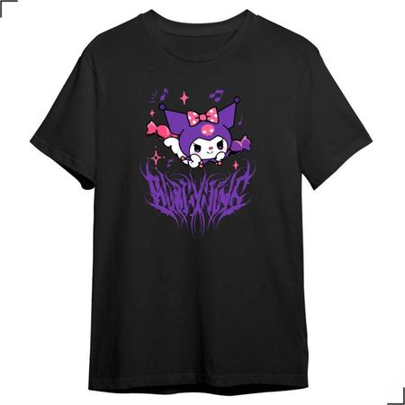 Imagem de Camiseta Básica Kuromi Gotica Hello Punk Anime Personagem
