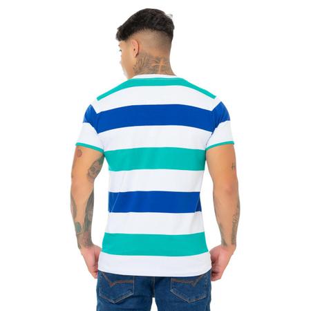 Imagem de Camiseta Básica Listrada Masculina Estilo Inigualável para seu Dia a Dia