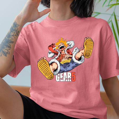 Camiseta Basica Anime One Piece Luffy Gear 5 laughing rindo em Promoção na  Americanas