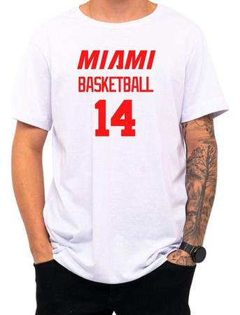 Camiseta Basquete Miami Basketball Número 14 Esportiva - Loja Click Campus Imagem de Camiseta Basquete Miami Basketball Número 14 Esportiva