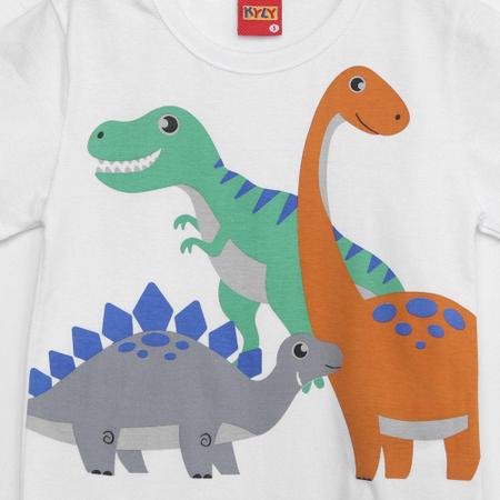 Imagem de Camiseta Bebê Kyly Meia Malha Dinossauros Menino