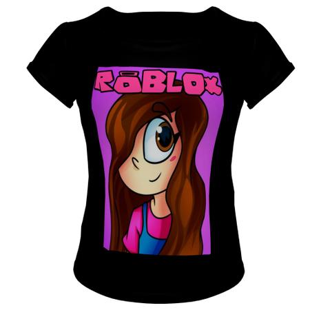 Camiseta blusa preta infantil menina roblox julia minegirl