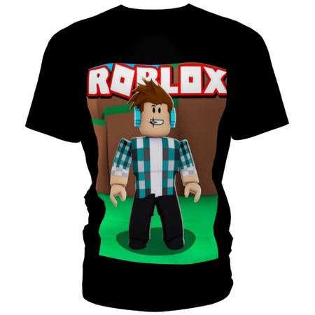 Camiseta blusa preta infantil roblox menino - Camiseta Infantil