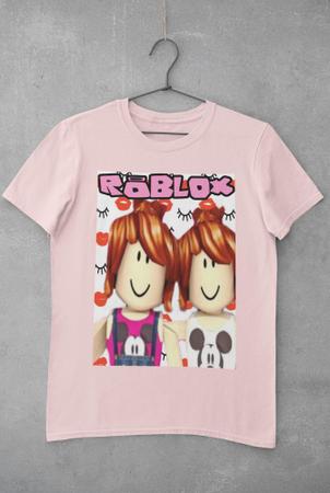 Camiseta blusa rosa infantil menina roblox minegirl