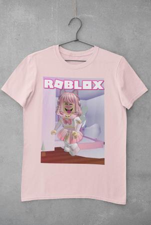 Camiseta blusa preta infantil roblox menina - Camiseta Infantil