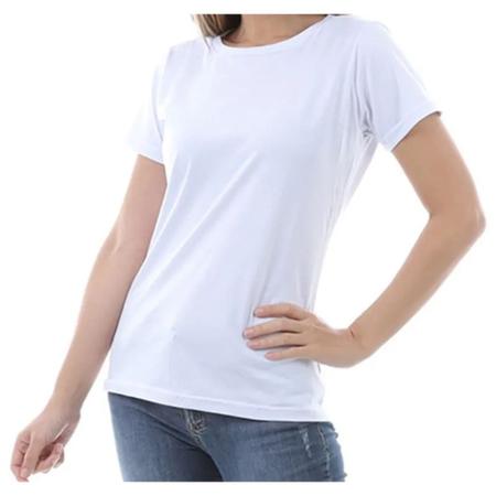 Camiseta branca best sale feminina para estampar