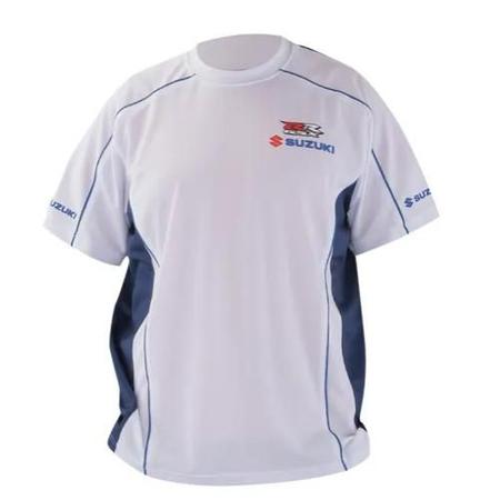Camiseta Branca Motogp Poli ster Suzuki Original GG Outros Moda