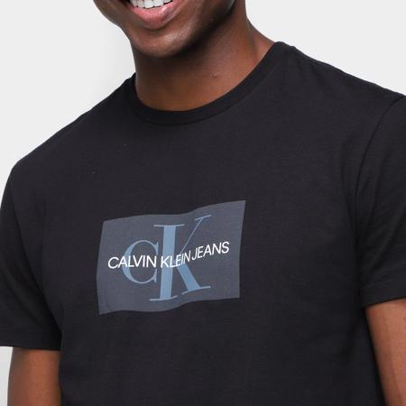 Camiseta Calvin Klein Estampada Masculina - Preto