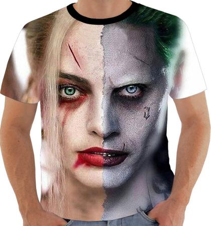 Camiseta Da Arlequina Coringa Blusa Roupa Harley Quinn