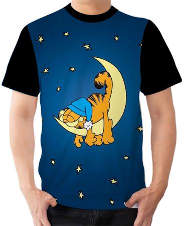 Imagem de Camiseta Camisa Ads  Garfield dormindo soneca pijama 2