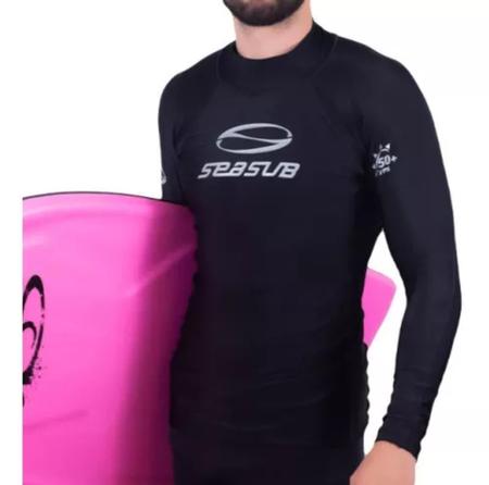 Imagem de Camiseta Camisa Blusa De Lycra Com Proteção Solar Mergulho Natação Pesca Praia Caminhada Bike Seasub