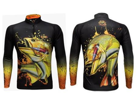 Imagem de Camiseta Camisa  Blusa De Pesca Pesqueiro Kit 4 Peças Com Proteção Solar Uv50