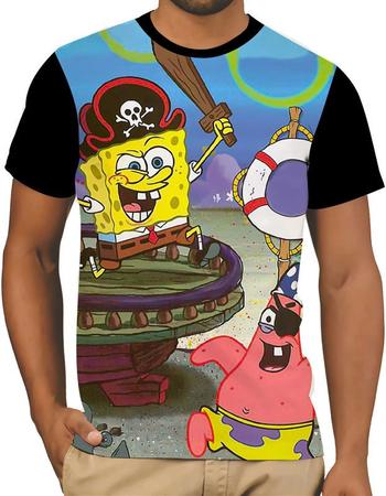 Camiseta Camisa Bob Esponja Desenho Infantil Criança Kids 08 - jk