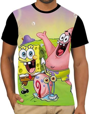 Camiseta Infantil Personalizada Bob Esponja - Patrick