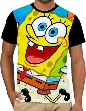 Camiseta Camisa Bob Esponja Desenho Infantil Criança Kids 08 - jk