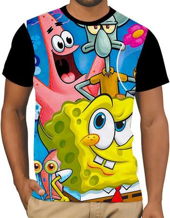 Camiseta Camisa Bob Esponja Desenho Infantil Criança Kids 08 - jk