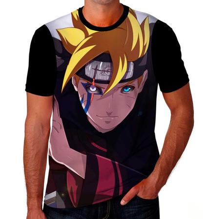 Camiseta Infantil Até Adulto Manga Naruto Uzumaki Desenho