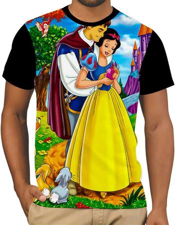 Camiseta Camisa Branca De Neve Desenho Princesa Menina 01 - jk