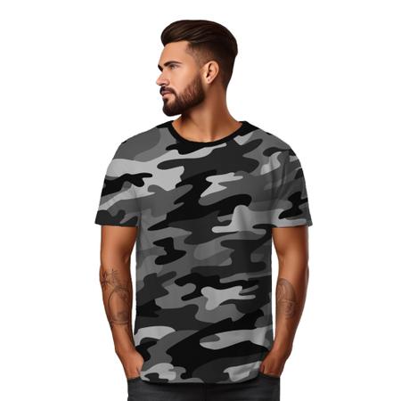 Camiseta Camisa Camuflada Ex rcito Militar Pesca Ca a Dry fit top