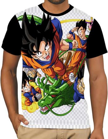 Novo desenho animado da marca Kid Dragon Ball Goku 3d Impressão Digital  Manga Curta Meia-Manga Elástica Camiseta Esportiva Para Meninos e Meninas
