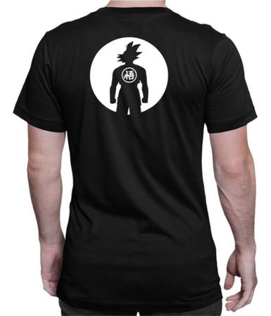 Imagem de Camiseta Camisa Dragon Ball Z Gt Super Goku Adulto Anime Logo Frente e Costa