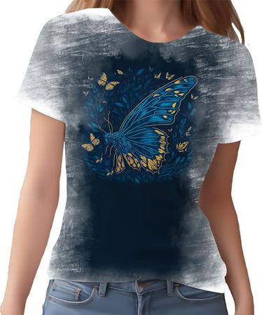 Imagem de Camiseta Camisa Estampada Borboleta Mariposa Insetos HD 2