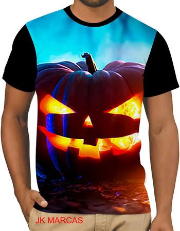 Fantasia de Halloween Infantil Masculino Camiseta Abóbora Manga Longa