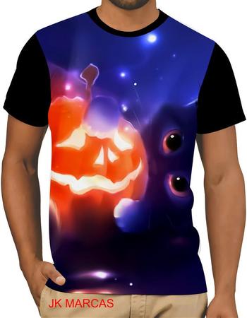 Fantasia de Halloween Infantil Masculino Camiseta Abóbora Manga Longa