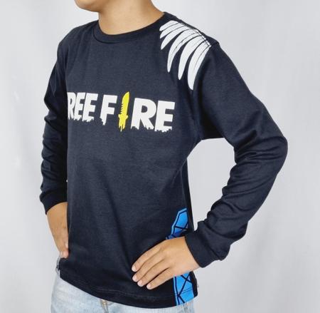 Camisa Camiseta Free Fire Gamer Esport Personalizada Infantil