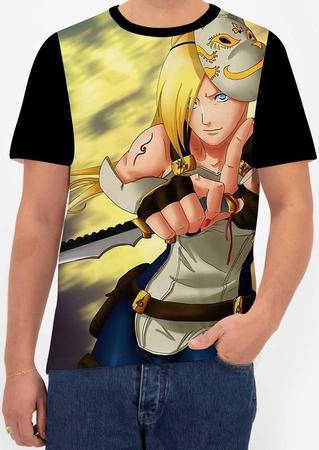 Camisetas Naruto 12 modelos disponíveis tecido 100% algodão fio 30.1, Preta  com símbolo da AKATSUKI.