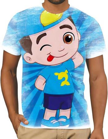 Camiseta Infantil Algodão Personalizada Luccas Neto