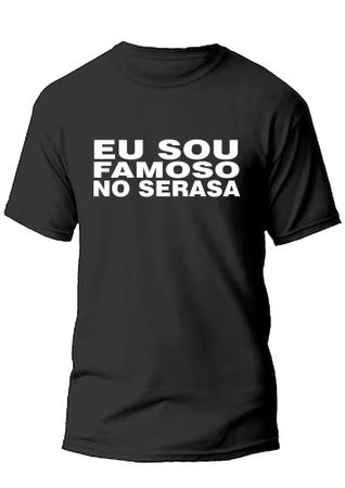 Imagem de Camiseta camisa masculina sou famoso no Serasa meme