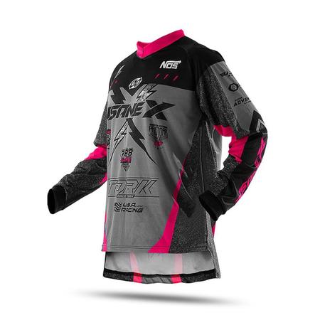 Imagem de Camiseta Camisa Motocross Trilha Adulto Pro Tork Insane X Alongada Confortável Masculina Feminina