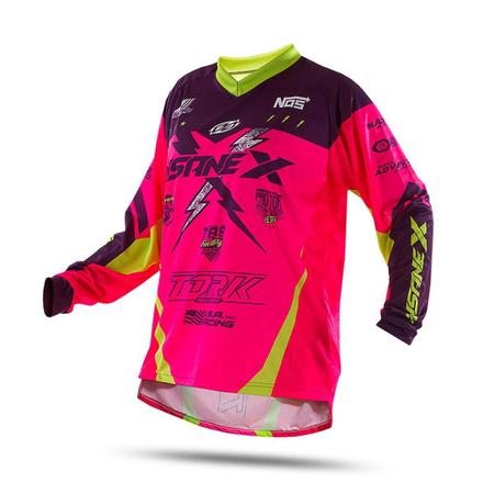 Imagem de Camiseta Camisa Motocross Trilha Adulto Pro Tork Insane X Alongada Confortável Masculina Feminina