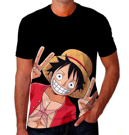 Camiseta Camisa One Piece Desenho Serie Anime Menino K37_x000D_