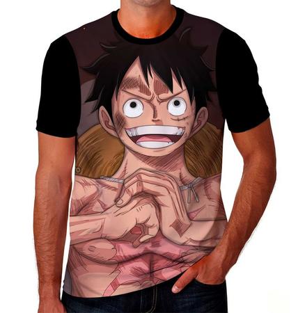 Camiseta juvenil Luffy branca, One Piece