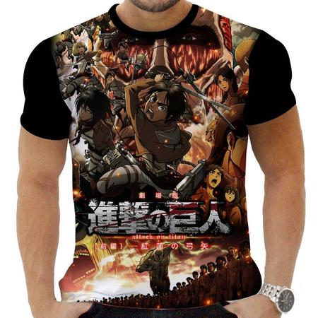 Camiseta Camisa Personalizada Anime Ataque dos Titãs 01_x000D_ - Zahir  Store - Camiseta Infantil - Magazine Luiza