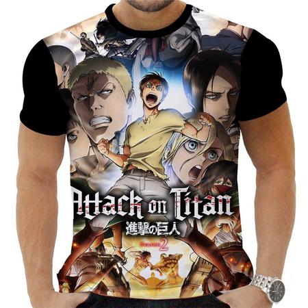 Camiseta Camisa Personalizada Anime Ataque dos Titãs 07_x000D_ - Zahir  Store - Camiseta Infantil - Magazine Luiza
