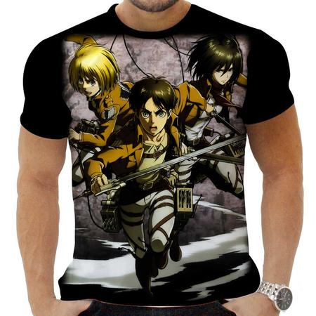 Camiseta Camisa Personalizada Anime Ataque dos Titãs 07_x000D_ - Zahir  Store - Camiseta Infantil - Magazine Luiza